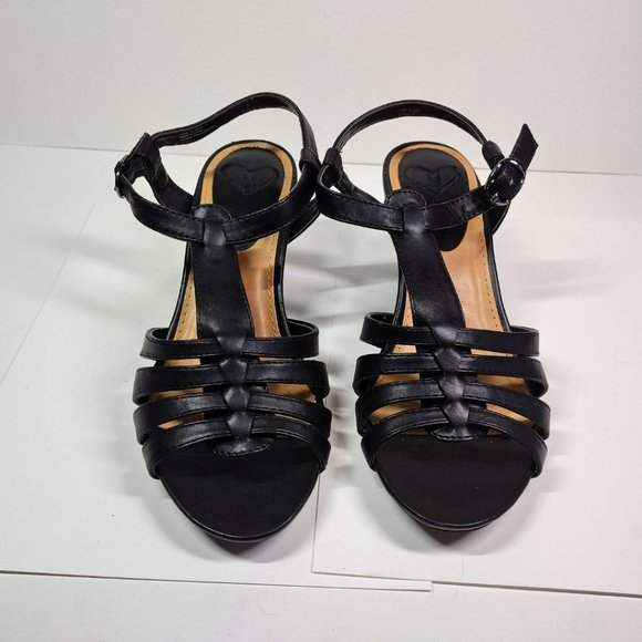 Strappy black sandal 8M - Picture 3 of 8